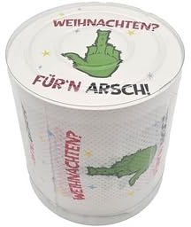M.Kritzinger's Dekorolle Toilettenpapier Festtagsmuffel, Weihnachtsmuffel, 2-lagig, 24m (Weihnachten? Für'n arsch!)