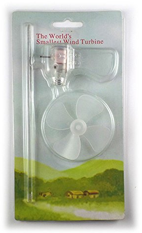 Smallest Wind Turbines Generator LED Light Wind Mill Toy Teaching Model Education Toy Science Kids Garden Windmill