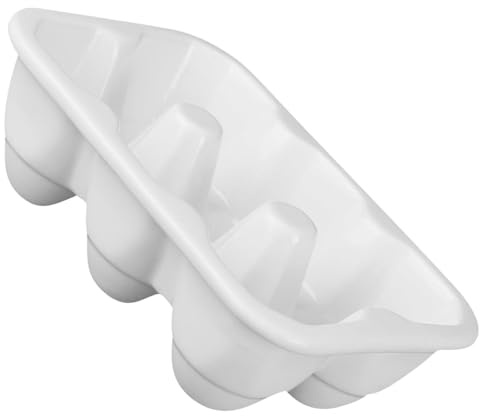 IWOWHERO Vassoio Ecologica in Ceramica Bianco Porta Uova 6 Scomparti Scatola per Conservazione Uova e Funzionale per Frigorifero per Uso Cucina Domestica