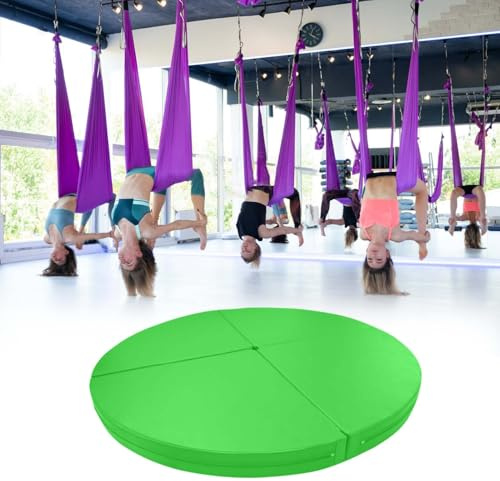 Pole-Dance-Matte, rutschfeste Schutzmatte für Aerial Hoop, Yoga & Pole Dance, dicke, faltbare Fitnessmatte (Grün, 160 x 3 cm) – ideal fürs Heim-Fitnessstudio, sicheres Zubehör für Pole Dance