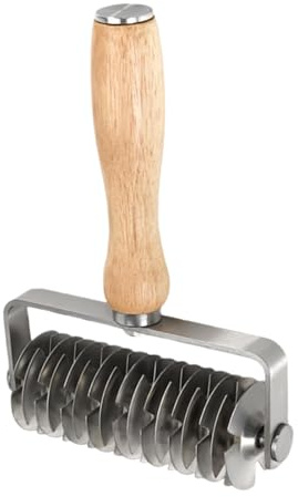 Ruota Tagliapasta Rotella Decorativa - Rotella in Acciaio Inossidabile | Con Manico In Legno Per Dolci E Forno - per Decorare Torte Pizze Panificazione Cucina Chef Alimenti Farina