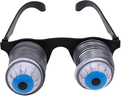 Clockjuan Pop-Out-Brillen, Wackelaugen auf Federn, pop-Out-Augen, Neuheit, Halloween, Karneval, Party, Kunststoff, Witz, Horror, Schock, Brille, Spielzeug, Sonnenbrille