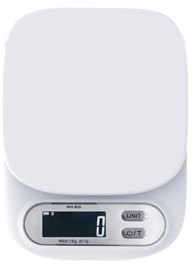 Balanza - Báscula de cocina digital eléctrica multifunción de 3 kg/0,1 g y 7 kg/1 g con pantalla LCD for el hogar(7kg 1g)