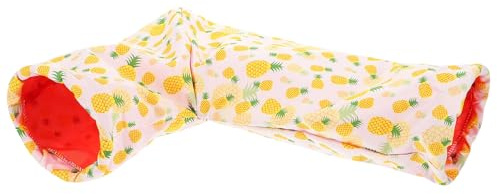 Amosfun Túnel para Hámster de Tela Amarilla, Cama Decorativa y Transpirable para Mascotas Pequeñas, Refugio Adecuado para Descanso en Sofá o Jaula