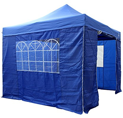 All Seasons Gazebos | 3x3m Pop Up Gazebo mit 4 Seitenwänden, Zubehörpaket & Rolltasche | Schwerlast, vollständig wasserdicht, hochwertige Materialien (Königsblau)
