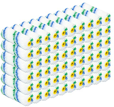 60 Piece Mini Rollers Covers Paint Tools 4 Inch 1/2 Nap 4 Roller