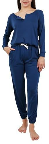 OCCIENTEC Set Pigiama da Donna in Due Pezzi, Biancheria da Notte Con Pantaloni Lunghi, Casual per Sport e Il Tempo Libero