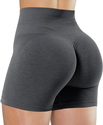Unthewe träningsshorts för kvinnor – sömlösa, med scrunch-effekt som lyfter rumpan, hög midja, formade gym-, yoga- och cykelshorts., M