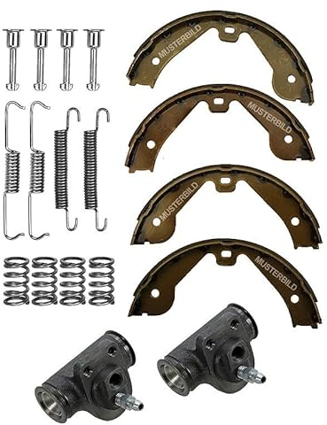 ATEC Germany Kit freno asse posteriore incl. 4x Ganasce freno asse posteriore per freno a tamburo 1x Kit di montaggio 2x Cilindro freno ruota Compatibile con RENAULT CLIO (BB_) (SB0/1/2_), TWINGO I