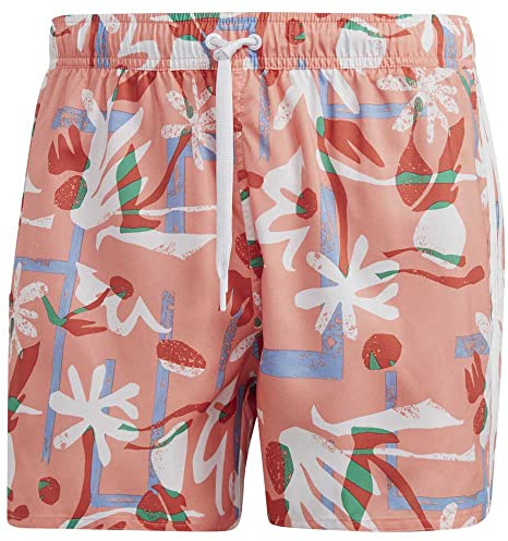 ADIDAS HT2122 Flo CLX VSL Costume da Nuoto Coral Fusion/White L