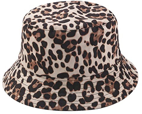 GALPADA Leopardenmuster Damen Eimer Hut Warmer Hut Eimer Hüte Für Für Winter Winter Jagd Bucket Hats Leder Bucket Cap Fashion Hat Sonnen Khaki