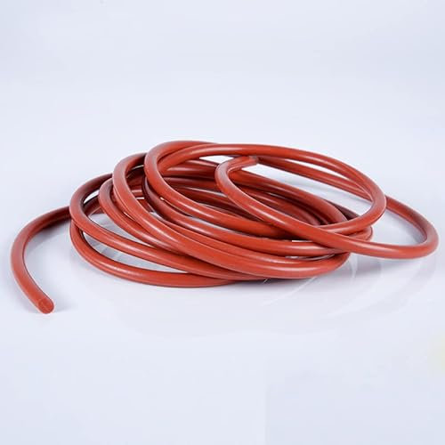 Diamètre 1 mm ~ 20 mm Cordon en silicone solide rouge Joint en caoutchouc de silicone Garniture Bandes d'étanchéité Joint torique Haute température étanche-Dia 9 mm, 5 m