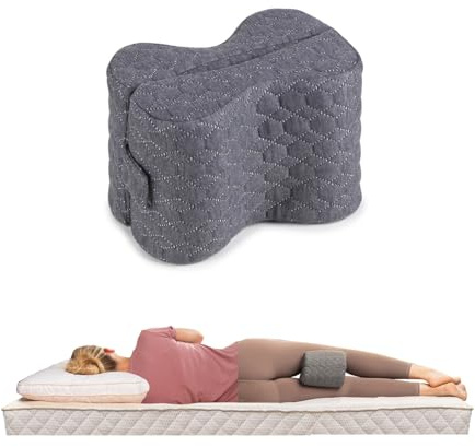 Vitapur Coussin orthopédique pour les genoux - En mousse à mémoire de forme - Pour les personnes dormant sur le côté - Soutient l'alignement de la colonne vertébrale, réduit les douleurs au dos et aux