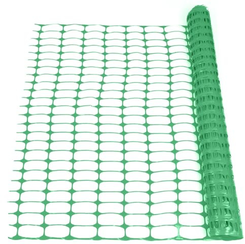Floordirekt Hühnerzaun Viehzaun Schutznetz grün - 1m hoch 50m lang, zuschneidbar - Wiederverwendbare Absperrung Weidezaun robust (grün, 50m)