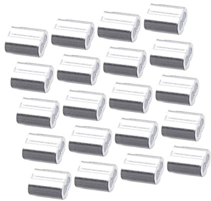 BUGUUYO 100piezas Abrazaderas De Cable Unids Cable y Cuerda De Aluminio Manguito De Bucle De Fácil De Usar