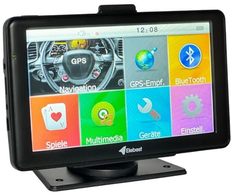 Elebest City 80T TMC PRO, Navigationsgeräte für Auto,Camper Navigationssystem, POI, LKW Navi,Wohnmobil Navi, Lebenslang Kostenloses Kartenupdate