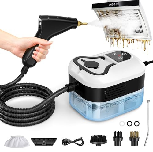 Trsaow Steam Cleaners 1.2L 2500W 3.5 Bar Portable Steam Cleaner Handheld,6 Speed Adjustable Steamer Cleaning Machine High Pressure Steam Cleaner with 4 Brush for Home Kitchen Sofa Floor Car Bathroom