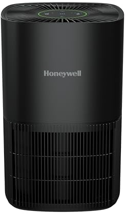 Honeywell Allergen Plus Compact HEPA Small Room Air Purifiers for Home, Up to 530 Ft² Coverage, 3-in-1 Filter, Pet Dander, Smoke & Odor Reducer Air Quality Sensor with Auto Mode, Black, HPA125B