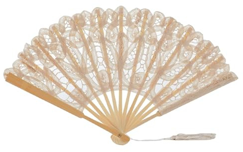 Éventails Pliants Décoratifs,Éventail Pliant | Éventail Pliable en Dentelle de Coton | Éventails élégants pour Mariage, fête, Danse, scène, représentations théâtrales