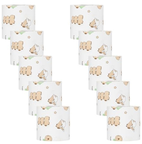 10 Rollen Toilettenpapier Toilettenpapier Toilettenpapier Badetuch mit Tiermotiven, Bambus/Holzzellstoff, weich, stark, geeignet für Haushalt, Hotel und Reisen, B