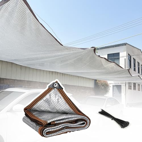 Parasole riflettente con occhielli, protezione UV per patio, pergola e giardino, resistente in alluminio per uso esterno