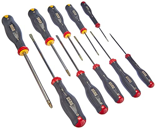 USAG U03240655 Serie 10 giraviti a Taglio e Croce, Nero