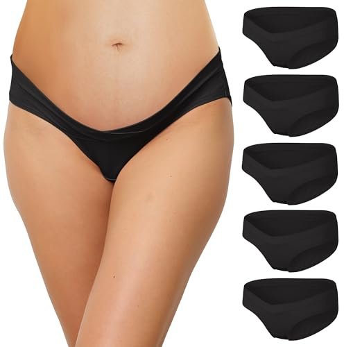 INNERSY Umstandsunterwäsche Damen Schwangerschaft Unterwäsche, XXL, Schwarz