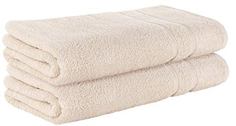 StickandShine 2er SET Premium Frottee Saunatuch 80x200 cm in creme in 500g/m² aus 100% Baumwolle