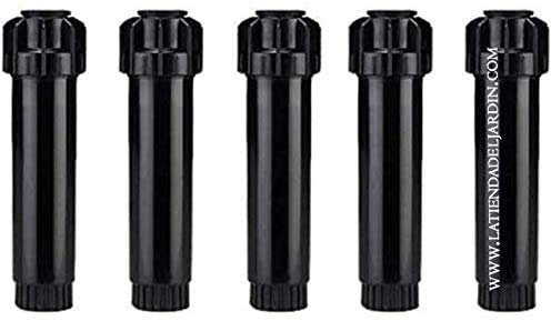 Suinga Pack 5 DIFUSOR ASPERSOR de RIEGO 5,2 Metros, Altura emergente 5 cm, vástago 12,7 cm, 1/2