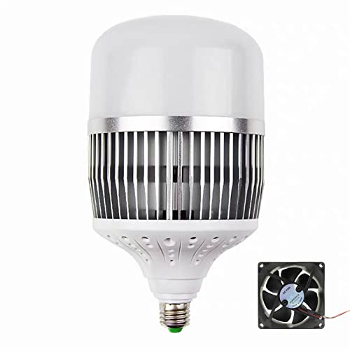 SHUOJIA Lampadina A Led Ad Alta Potenza Semplice Lampadina Lampada Da Officina Lampadina A Risparmio Energetico In Alluminio,200 W - Lampadina E27 / E40 - Bianca 6500 K,Commerciale/Casa (100W,E27)