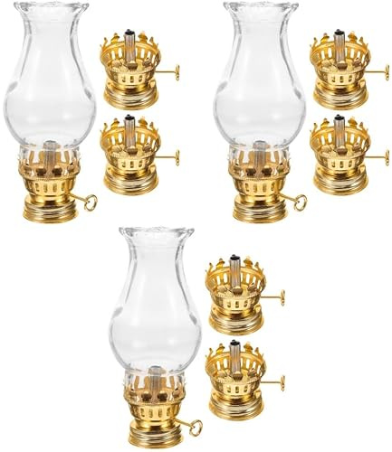 Ciieeo 3 Sets Kerosene Lamp Replacement Burner Vintage Lamp Oil Burner for Outdoors