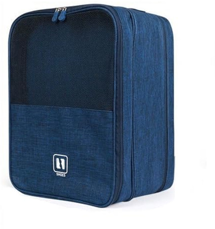 Reise Schuhtasche, Tragbare Schuhtasche, Golfschuhtasche, Wasserdichter Schuhbeutel Organisator, Verwendet für Reisespeicher, Staubdichte Lagerung, Koffer, Trolley Fall, Hängende Tasche(Dunkelblau)