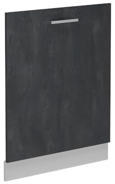 Vicco Pannello frontale della lavastoviglie R-Line, Calcestruzzo nero, 60 cm senza piano di lavoro