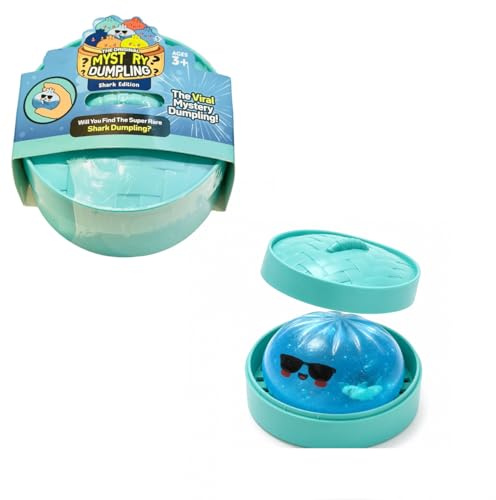 XXL Mystery Dumplings Squishy Buns 1er, 5er, 10er Set mit Brillen-Hai Edition – 9,7cm Jumbo Squeeze Toy Baozi Bun im Dampfgarer – Anti Stress Ball Knetball Baozi Mochi Büro