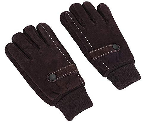 Handschuhe Leder Wolle Reithandschuhe Damen Männer Fingerhandschuhe mit Touchscreen Fahrradhandschuhe für Alltagsleben Reiten Motorrad Geschenk Unisex Sporthandschuhe Outdoor Laufhandschuhe Braun