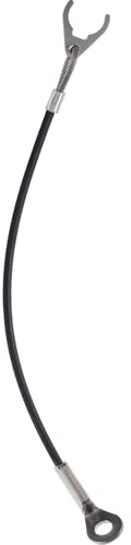 Halteseile/rostfreier Stahl, mit Halteclip und Anschrauböse | l=300 mm/Thermoplast PA 6 ummantelt, schwarz | 22400.1103