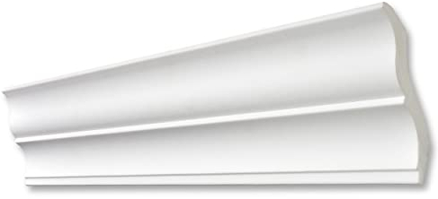 Decosa Deckenleiste S110 Svenja - Edle Stuckleiste in Weiß - 20 Leiste à 2 m Länge = 40 m - Zierleiste aus Styropor 95 x 95 mm - Für Decke oder Wand