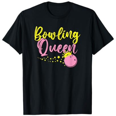 Gioco Delle Bocce Bowling Queen Donne Ragazze Bowling Maglietta