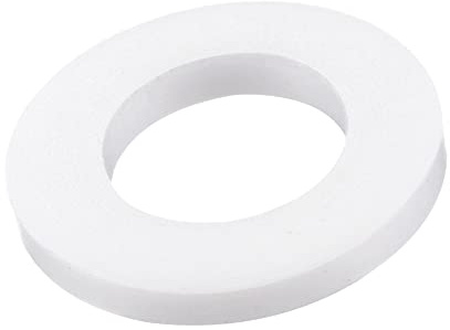sourcing map 20er Pack PTFE Flachdichtung 18mm ä.D. 10mm i.D. 2mm dick 1/2″Flansch weiß