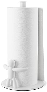 Umbra Buddy Paper Towel Holder Stand for Kitchen Countertop, White