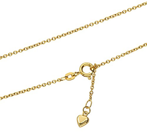 NKlaus 25cm Fusskette Ankerkette rund 585 Gelb Gold 14 Karat Fusskettchen designer Goldkette 2294