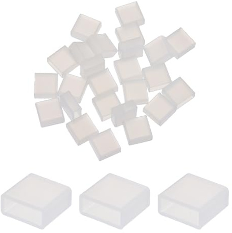 sourcing map 25pcs USB Type A Port Plugs Covers Caps Silicone Anti Dust Protector for USB Male End, Clear