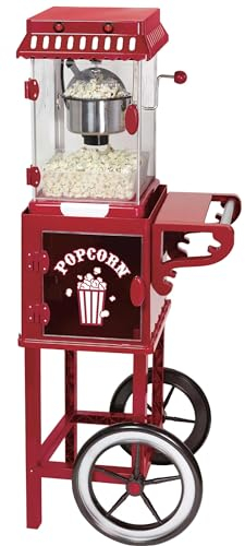 Machine à pop-corn rétro XXL avec chariot de 1,15 m de haut - Grande machine à pop-corn Epiq 80001270 - Un accroche-regard à chaque fête