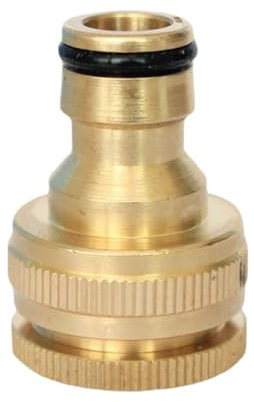 Aretro Universal Outside Tap Connector 3/4 1/2 Metal Brass Leak Free Hose Adaptor Hozelock Compatitable and so compatitiable with Most Hose Fittings 1 Pack of 1