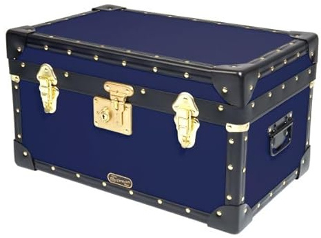 Mossman Tuck Box With Flip Lock, Home, School, Office Storage Solution (Navy Blue)