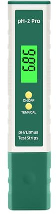 Irfora pH-2 Pro Wasserqualitätsstift Digitales pH-Messgerät 0,01 Genauigkeit Tester Stift -2,00~16,00 Messbereich mit Hintergruneleuchtung Display Aquarium Hydrokultur Labormessung