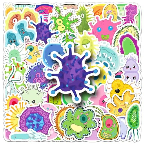 50PCS Stickers for Biology,Biology Stickers,Teens Boys and Girls Sticker Pack Vinyl Skateboard Guitar Door Laptop Luggage Car Bike Water Bottle Birthday Party Supplies Stickers