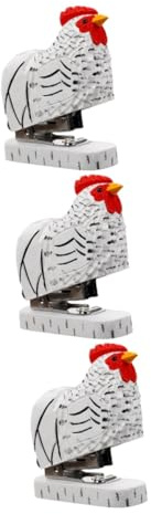 NUOBESTY 3 Pièces Agrafeuse En Bois Agrafeuse Danimaux Agrafeuse De Livre Mignon Agrafeuses Accessoires De Bureau Agrafeuse De Poche Drôle Papeterie Décor Animalier Outil D'Agrafage De