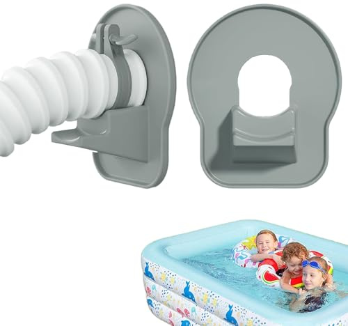 Renopfect Support de tuyau de piscine, 2 supports de tuyau de piscine, 2 supports de tuyau de piscine et support, pièces de rechange de spa pour le sol supérieur et empêchent les accessoires de salle