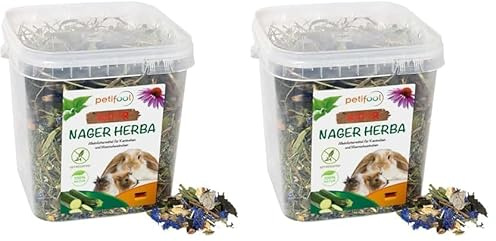 petifool Nager Herba 430g - Alleinfutter für Nager - Nagerfutter für Kaninchen und Meerschweinchen - ohne künstliche Zusätze - 100% Natur - artgerechtes Futter (Packung mit 2)